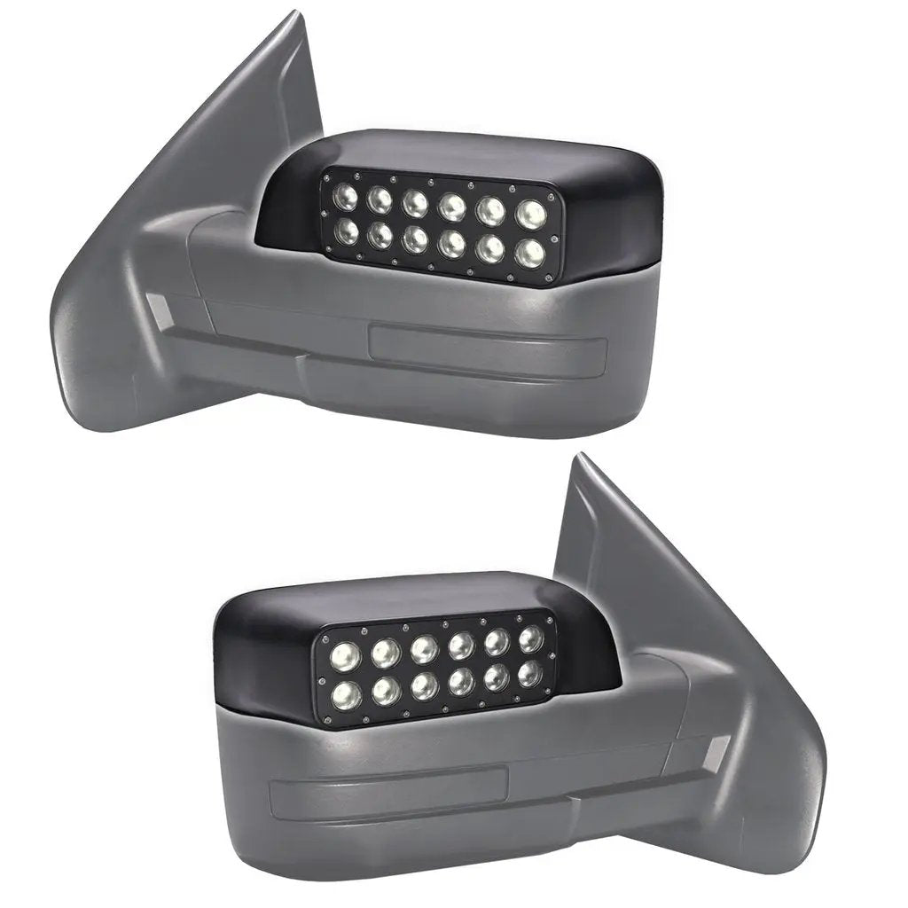 Oracle Lighting The Off-Road mirror caps offer a clean almost OEM look. They are installed using the factory mounts. The advanced LED optics are set at a 45 degree angle to best help the driver in off-road activities. by Oracle Lighting