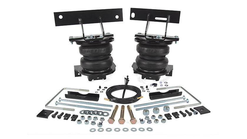 Air Lift The LoadLifter 7500 XL Ultimate load support kit for 2020-2025 Ford F-350 DRW 4WD offers up to 7,500 lbs. of load-leveling capacity, eliminating squat, trailer sway, body roll, and bottoming out.
