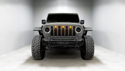 ORACLE Lighting Jeep Wrangler JL/Gladiator JT 7in. High Powered LED Headlights (Pair) White Halos by Oracle Lighting