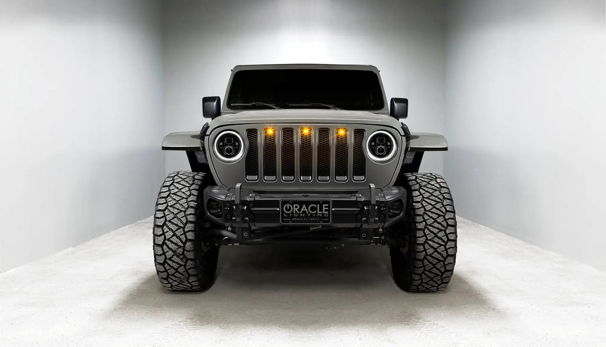 ORACLE Lighting Jeep Wrangler JL/Gladiator JT 7in. High Powered LED Headlights (Pair) Dynamci ColorSHIFT by Oracle Lighting