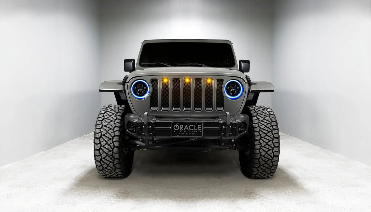 ORACLE Lighting Jeep Wrangler JL/Gladiator JT 7in. High Powered LED Headlights (Pair) Dynamci ColorSHIFT by Oracle Lighting