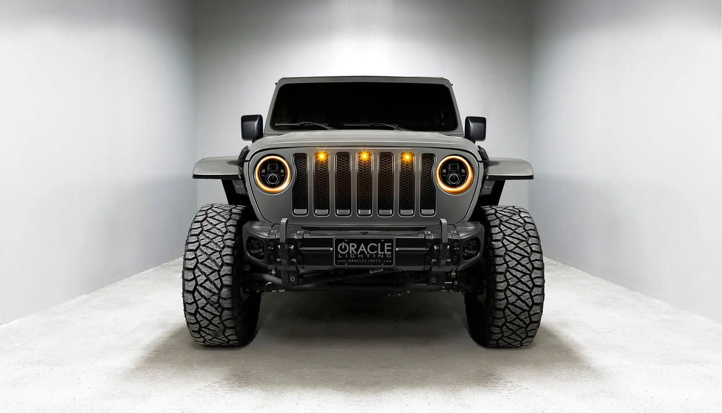 ORACLE Lighting Jeep Wrangler JL/Gladiator JT 7in. High Powered LED Headlights (Pair) Dynamci ColorSHIFT by Oracle Lighting