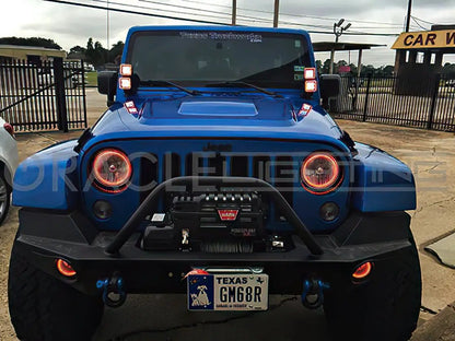 Oracle Lighting The Off-Road 3 in. Square WP White LED Halo is created with a die-cast aluminum housing and PMMA lenses. Easy installation on outside of the lenses with the included multi-layer 3M adhesive backing.