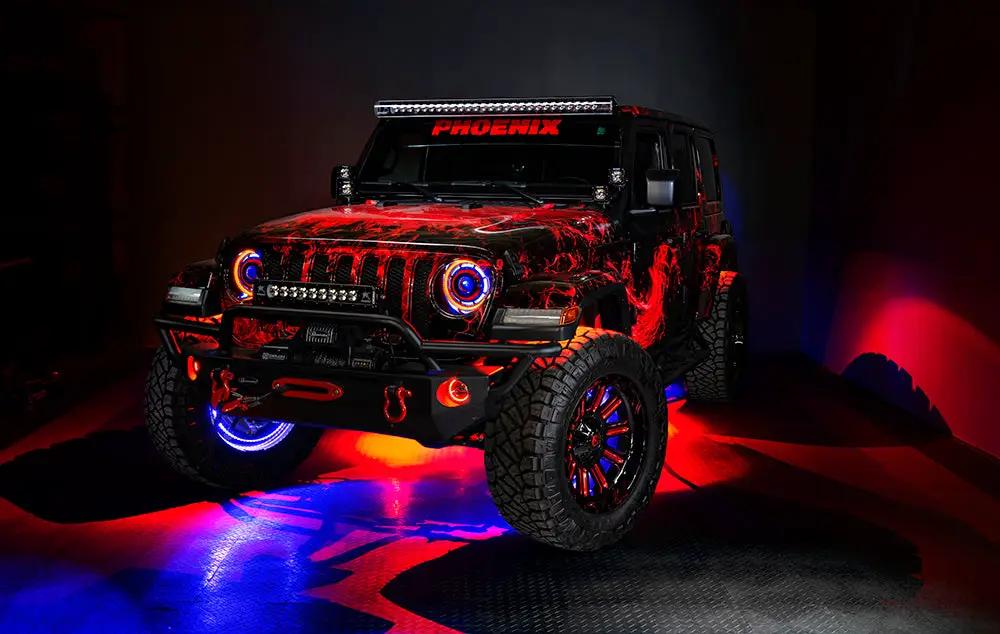 ORACLE Lighting Bluetooth + RF ColorSHIFT Underbody Wheel Well Rock Light Kit - 4 PCS by Oracle Lighting