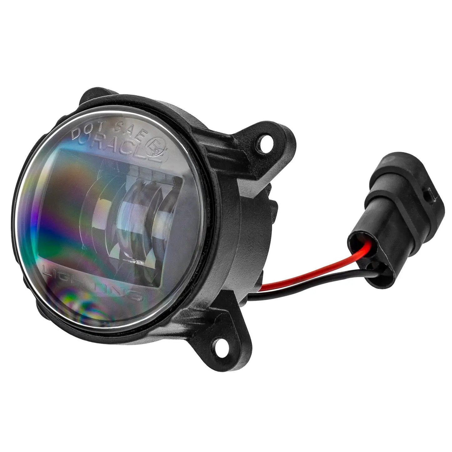 Oracle Lighting This low beam LED emitter provides advanced optics for optimal visibility. Features "No Glare" precision beam pattern.
