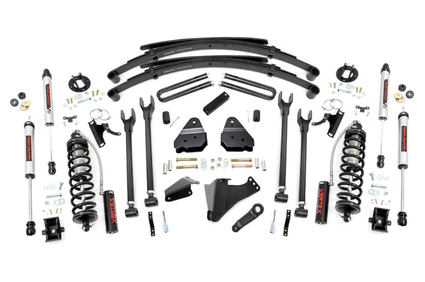 Rough Country 6 Inch Lift Kit | Diesel | 4 Link | RR Spring | C/O V2 | Ford F-250/F-350 Super Duty (05-07) by Rough Country