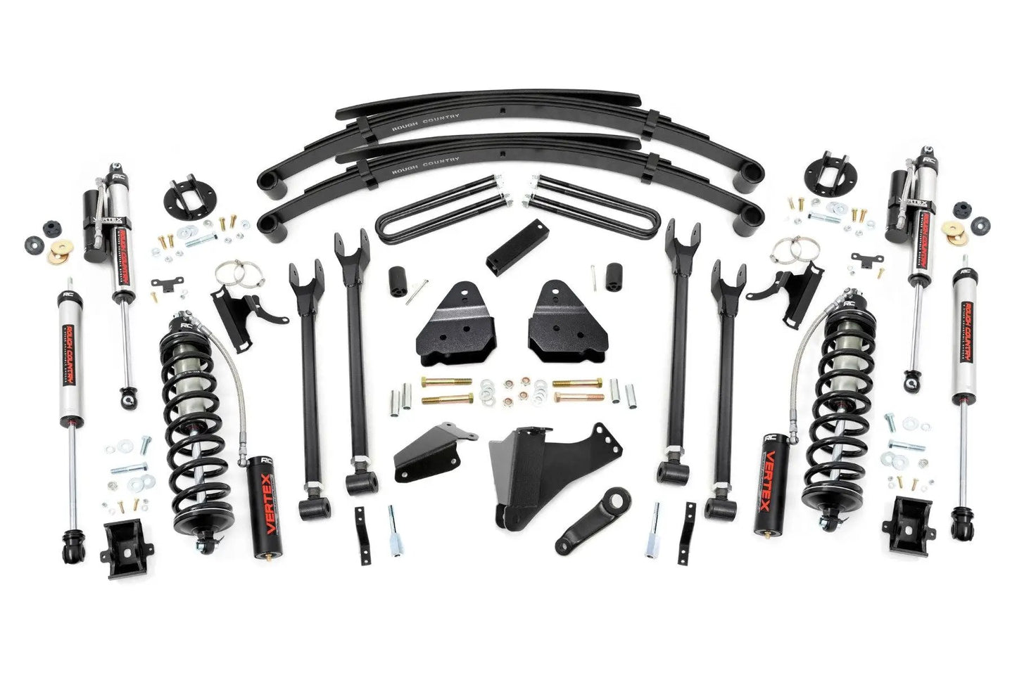 Rough Country 6 Inch Lift Kit | Diesel | 4 Link | RR Spring | C/O Vertex | Ford F-250/F-350 Super Duty (05-07) by Rough Country