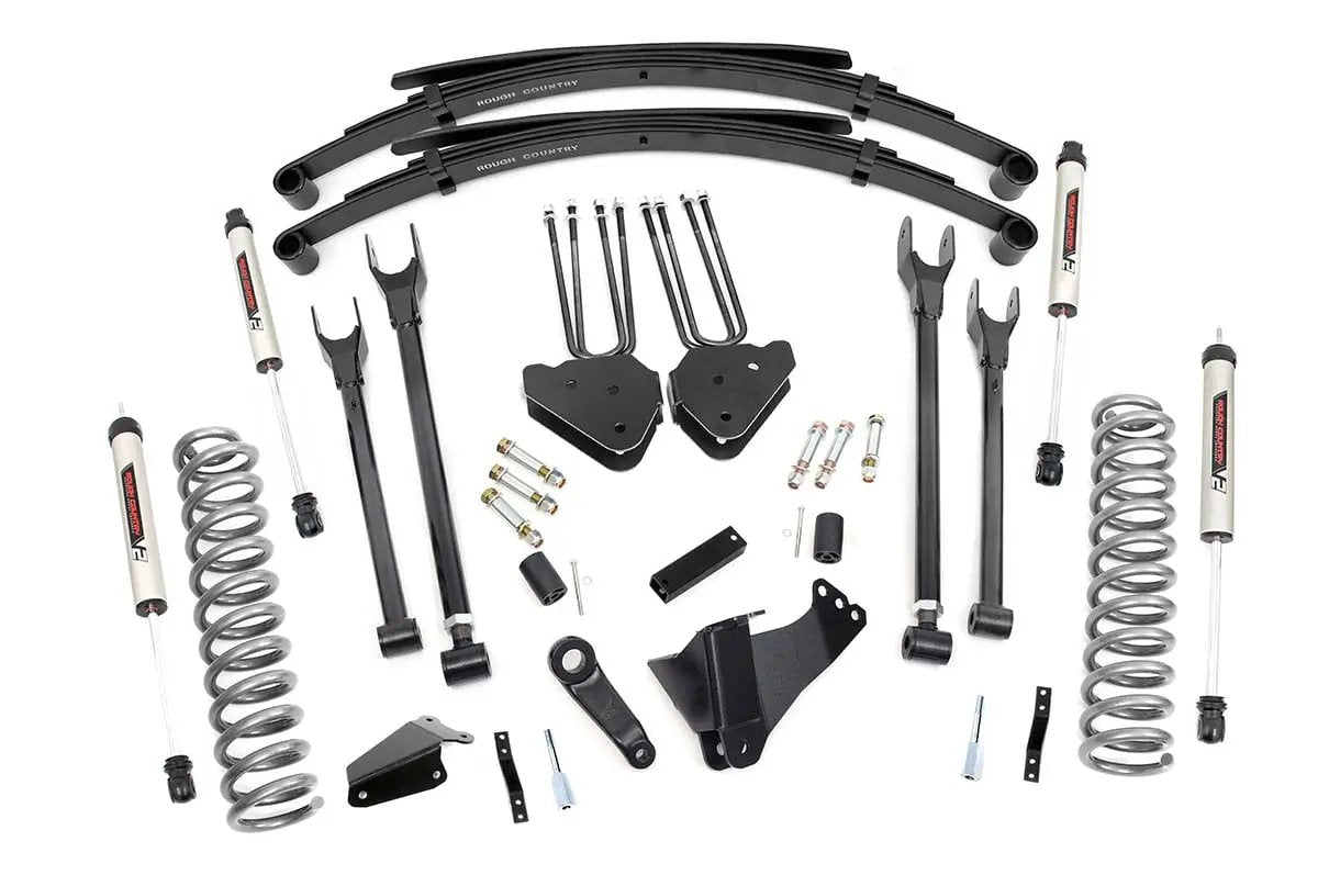 Rough Country 6 Inch Lift Kit | Gas | 4 Link | RR Spring | V2 | Ford F-250/F-350 Super Duty (05-07) by Rough Country
