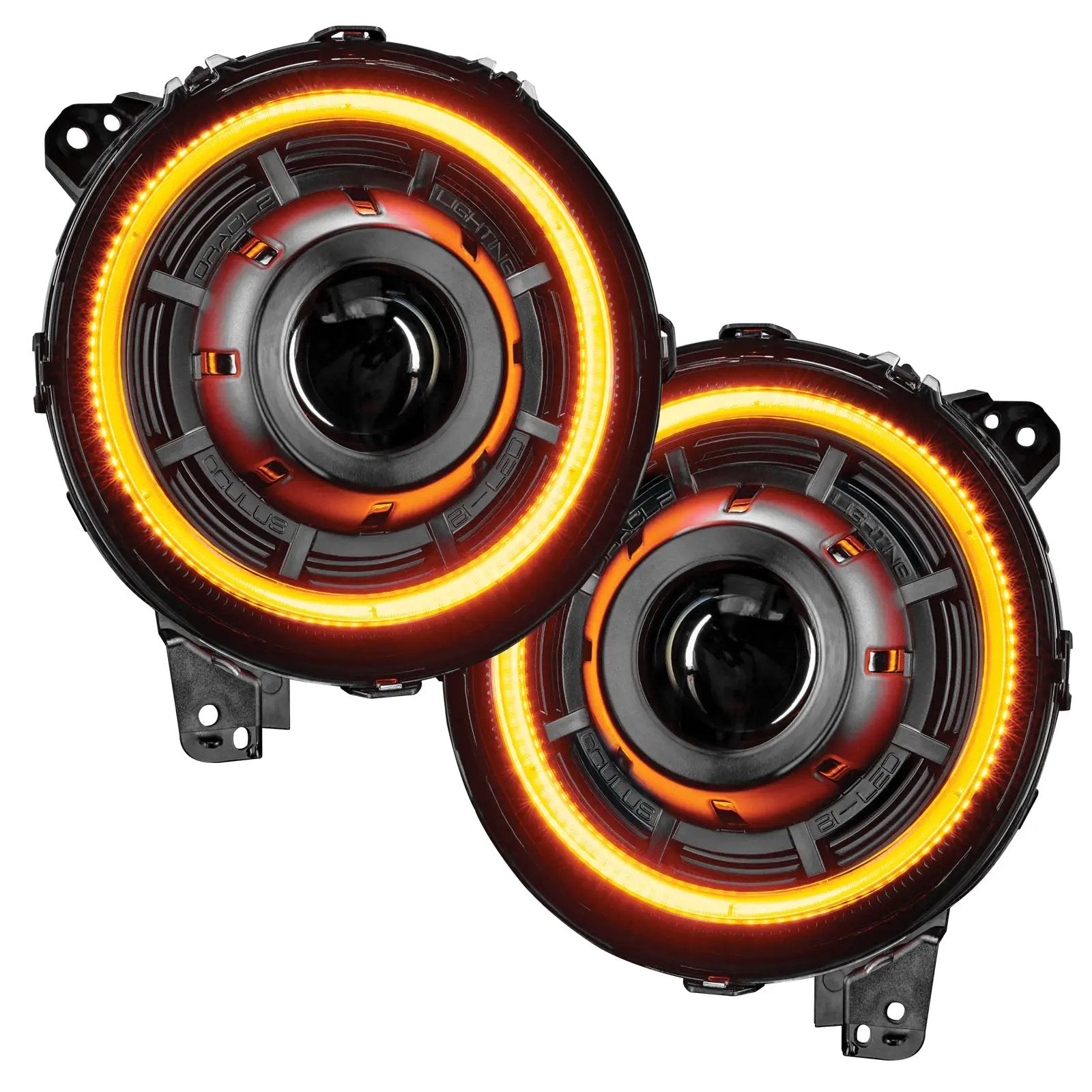 ORACLE Lighting Oculus Switchback Bi-LED Projector Headlights for Jeep Wrangler JL / Gladiator JT by Oracle Lighting