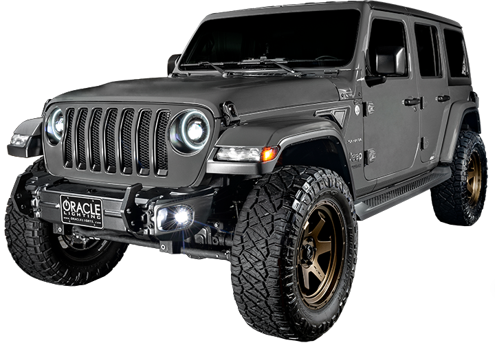 Oracle Lighting This High Performance Fog Light comes with an amber Halo pre-installed. Fog light is made from a polycarbonate housing and epoxy sealed electronics. This provides for a waterproof and impact resistant design. Includes new Luxeon ZES chip. by Oracle Lighting