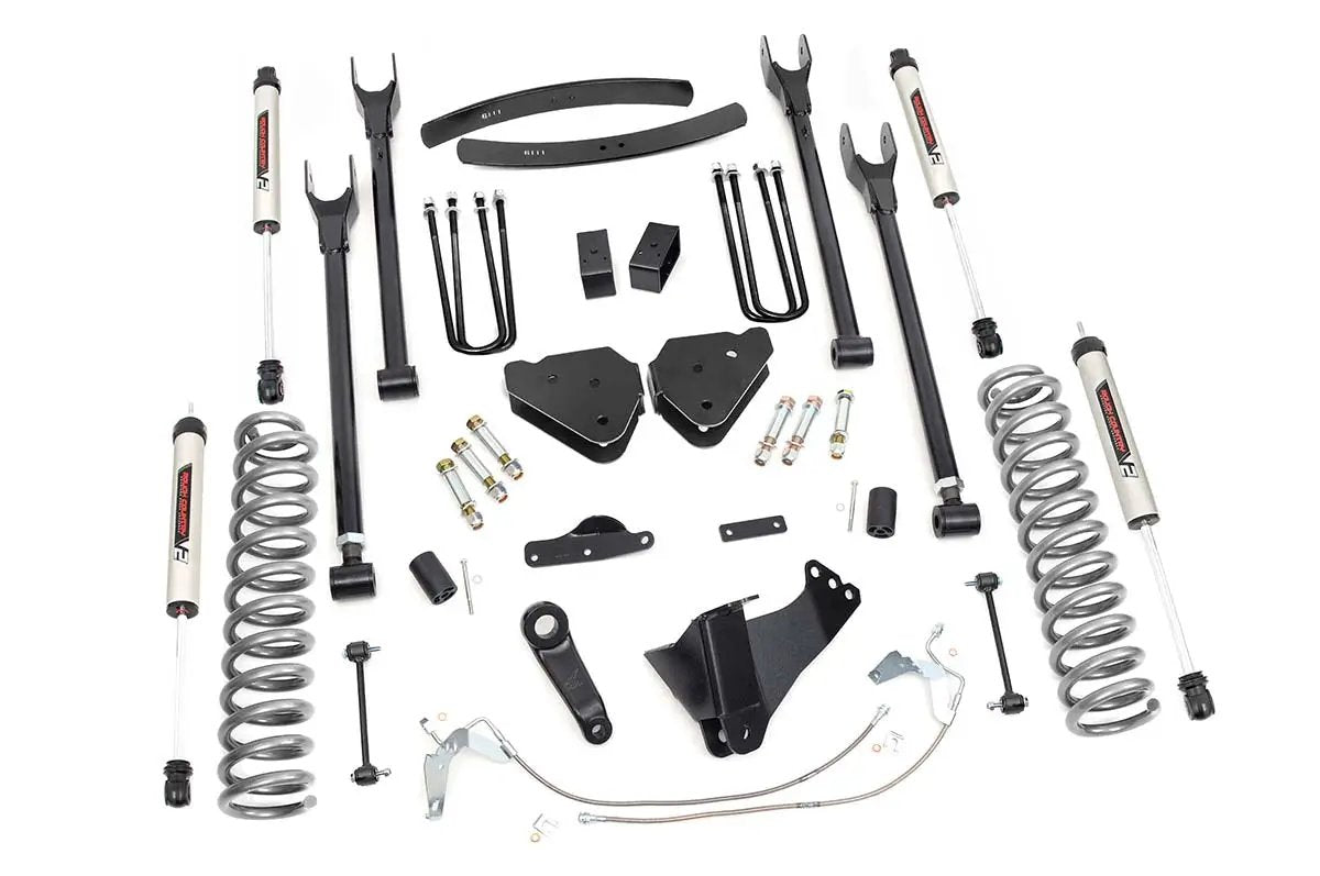 Rough Country 6 Inch Lift Kit | Gas | 4 Link | V2 | Ford F-250/F-350 Super Duty 4WD (08-10) by Rough Country
