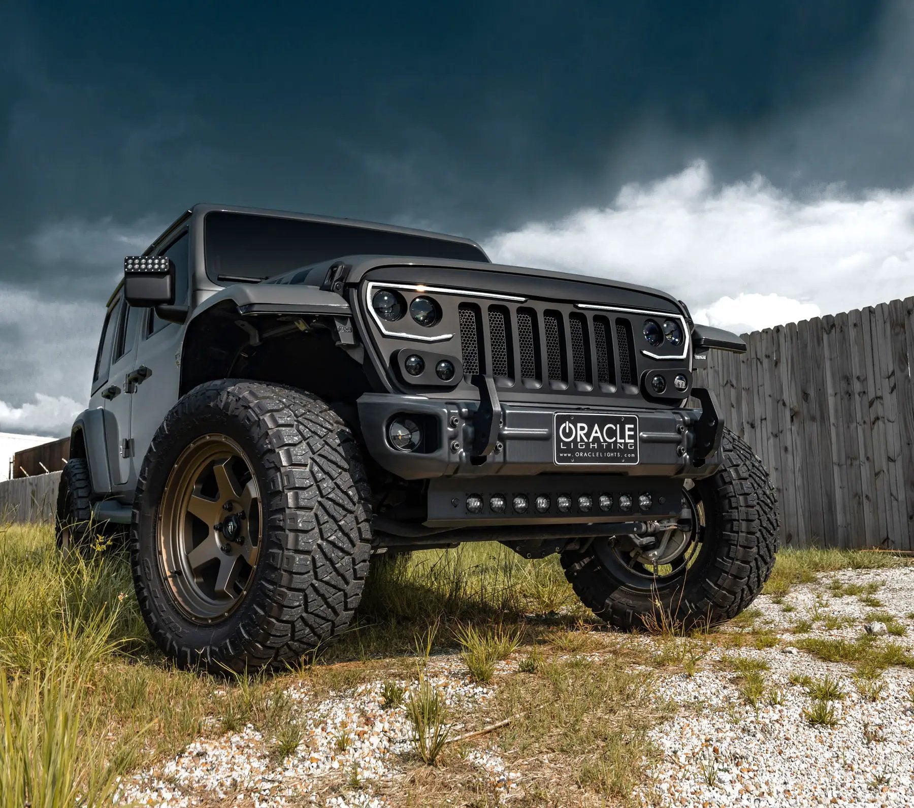 ORACLE Lighting Skid Plate with Integrated LED Emitters for Jeep Wrangler JL and Gladiator JT - Clear Lens by Oracle Lighting