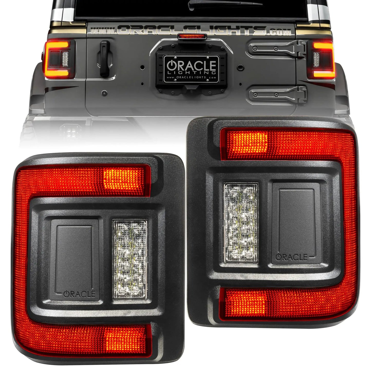 ORACLE Lighting V2 "Black Series" Flush Mount LED Tail Lights for Jeep Wrangler JL Low-Profile Plug-and-Play