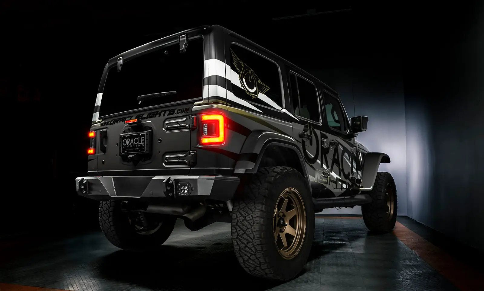ORACLE Lighting V2 "Black Series" Flush Mount LED Tail Lights for Jeep Wrangler JL Low-Profile Plug-and-Play by Oracle Lighting