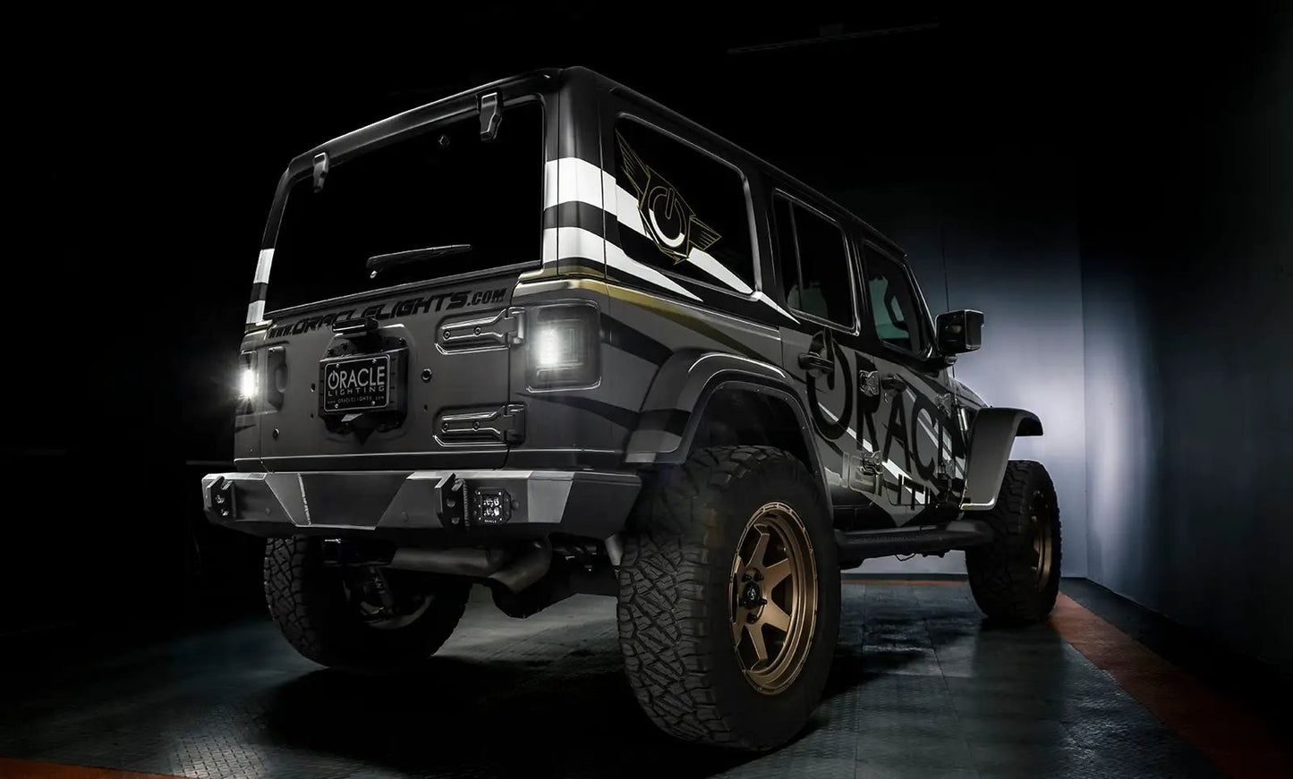 ORACLE Lighting V2 "Black Series" Flush Mount LED Tail Lights for Jeep Wrangler JL Low-Profile Plug-and-Play by Oracle Lighting