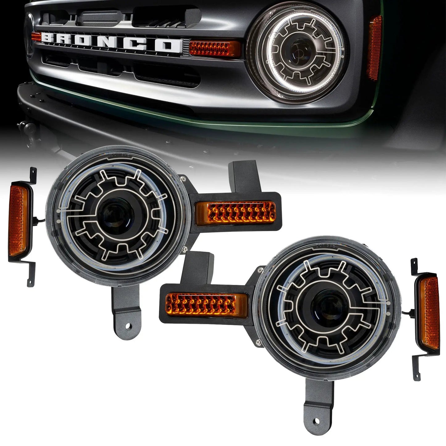 ORACLE Lighting Oculus Bi-LED Projector Headlights for 2021+ Ford Bronco - Heated Lens by Oracle Lighting