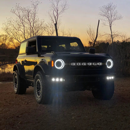 ORACLE Lighting 2021-2024 Ford Bronco Triple LED Fog Light Kit for Steel Bumper by Oracle Lighting