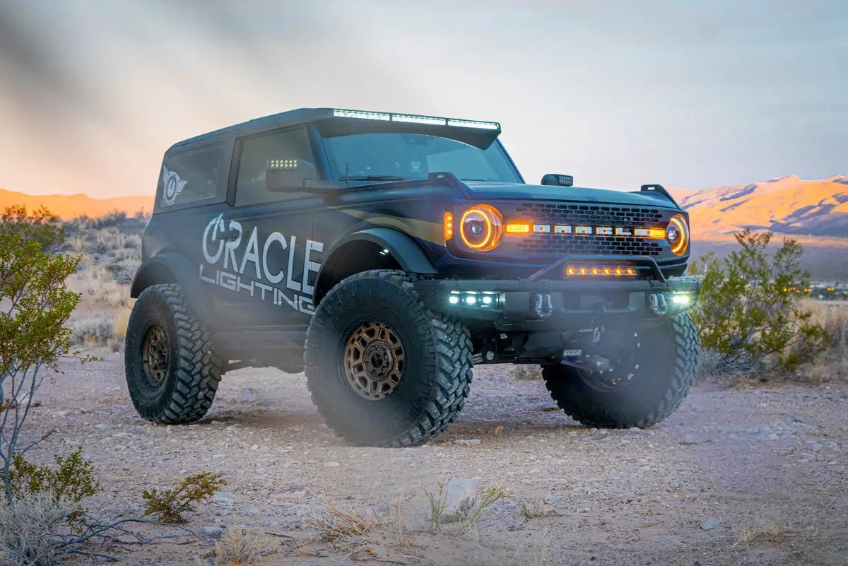 ORACLE Lighting 2021-2024 Ford Bronco Triple LED Fog Light Kit for Steel Bumper by Oracle Lighting