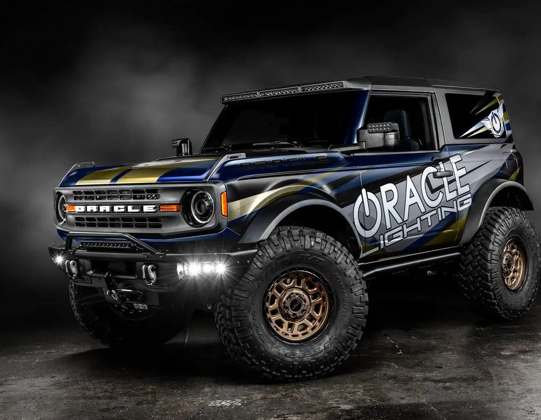 ORACLE Lighting 2021-2024 Ford Bronco Triple LED Fog Light Kit for Steel Bumper by Oracle Lighting