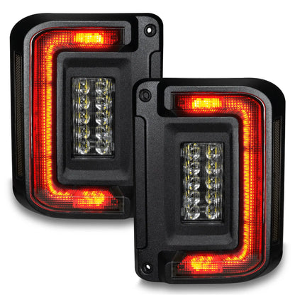 ORACLE Lighting "Black Series" V2 2007-2017 Jeep Wrangler JK Flush Mount LED Tail Lights Low-Profile Trail Protection