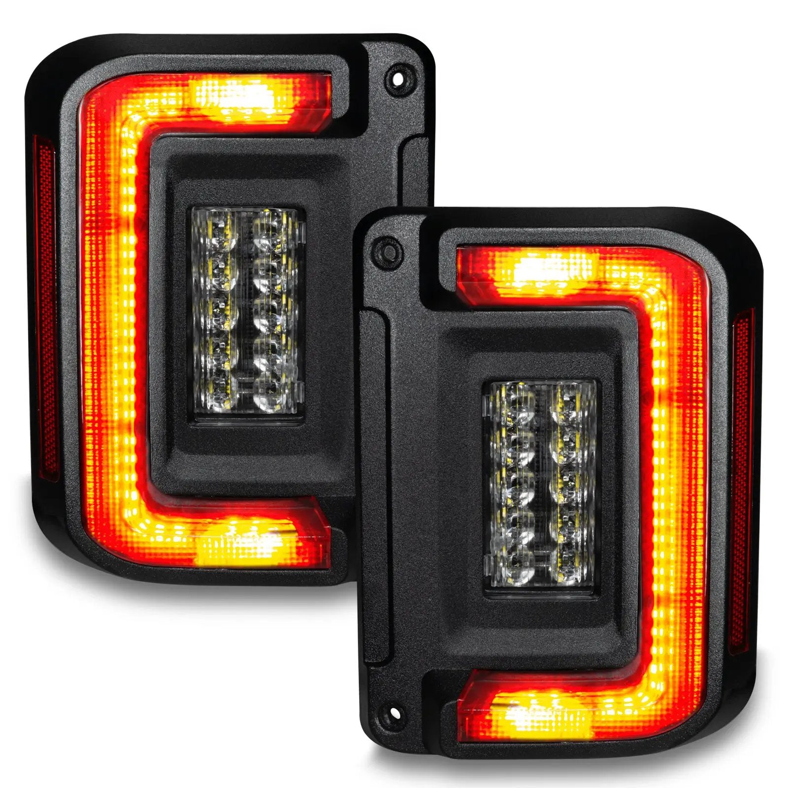 ORACLE Lighting V2 2007-2017 Jeep Wrangler JK Flush Mount LED Tail Lights Low-Profile Trail Protection - Standard Lens by Oracle Lighting