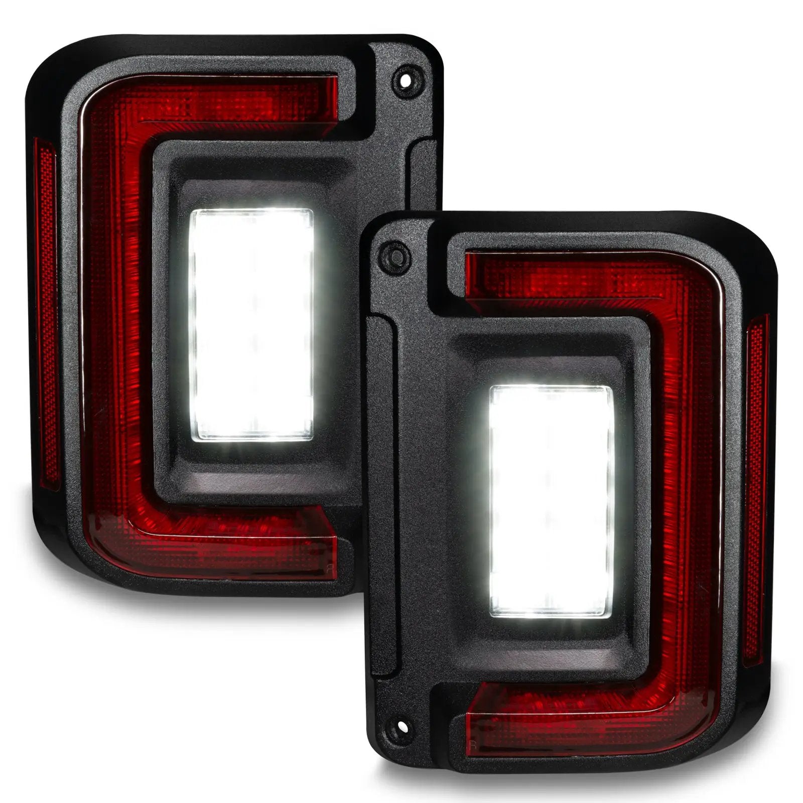 ORACLE Lighting V2 2007-2017 Jeep Wrangler JK Flush Mount LED Tail Lights Low-Profile Trail Protection - Standard Lens by Oracle Lighting