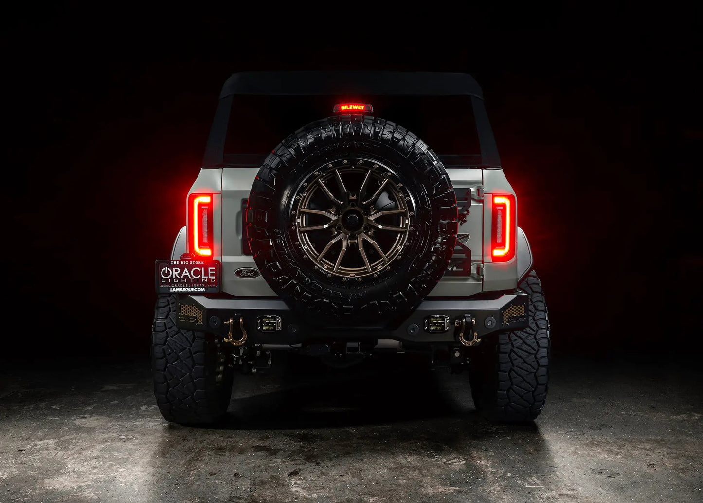 ORACLE Lighting "Black Series" V2 2021-2025 Ford Bronco Flush Mount LED Tail Lights - Low Profile 1,400 Lumens - Fits Factory Halogen Models