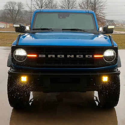 Oracle Lighting ORACLE Lighting 2021-2026 Ford Bronco LED Off-Road Side Mirror Ditch Lights - Yellow by Oracle Lighting