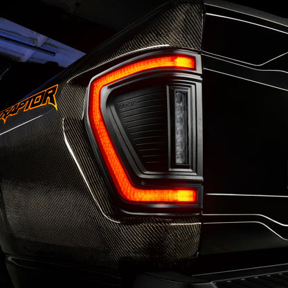 ORACLE Lighting "Black Series" Flush Style LED Tail Lights for 2021-2025 Ford F-150 by Oracle Lighting