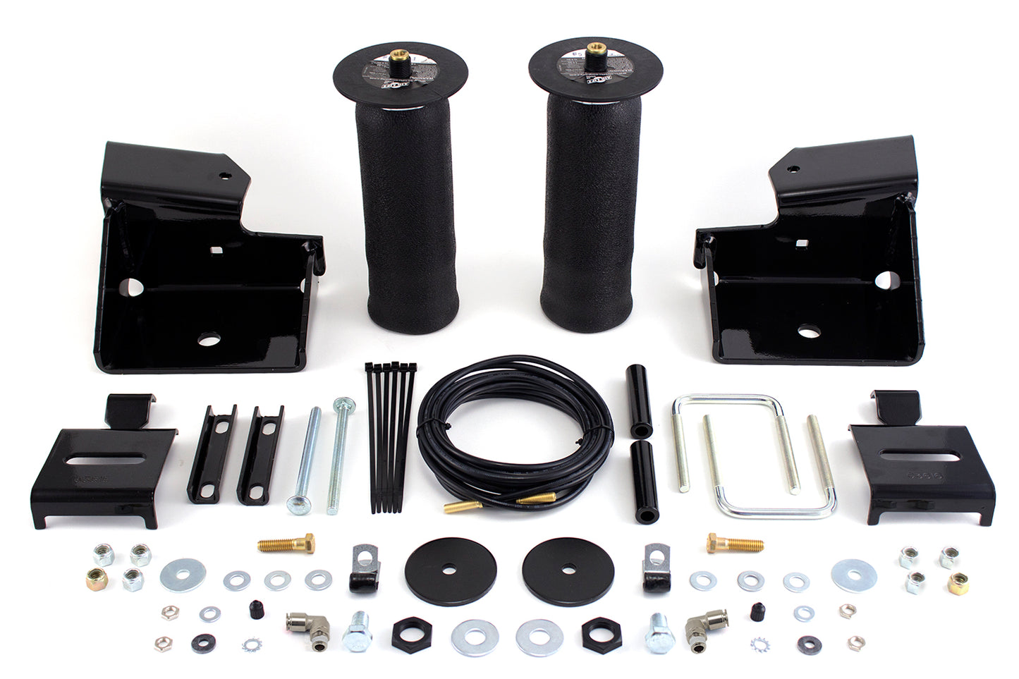 Air Lift RideControl air helper springs are air-adjustable from 5 to 100 PSI and have up to 2,000 pounds of leveling capacity, right up to the manufacturer's recommended Gross Vehicle Weight Rating.