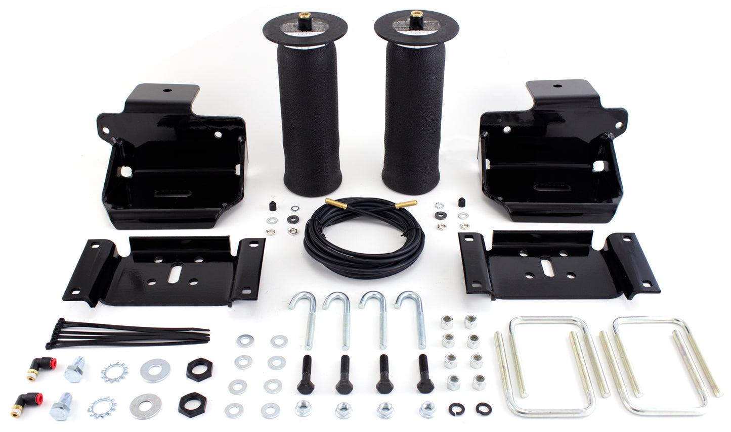 Air Lift RideControl air helper springs are air-adjustable from 5 to 100 PSI and have up to 2,000 pounds of leveling capacity, right up to the manufacturer's recommended Gross Vehicle Weight Rating.