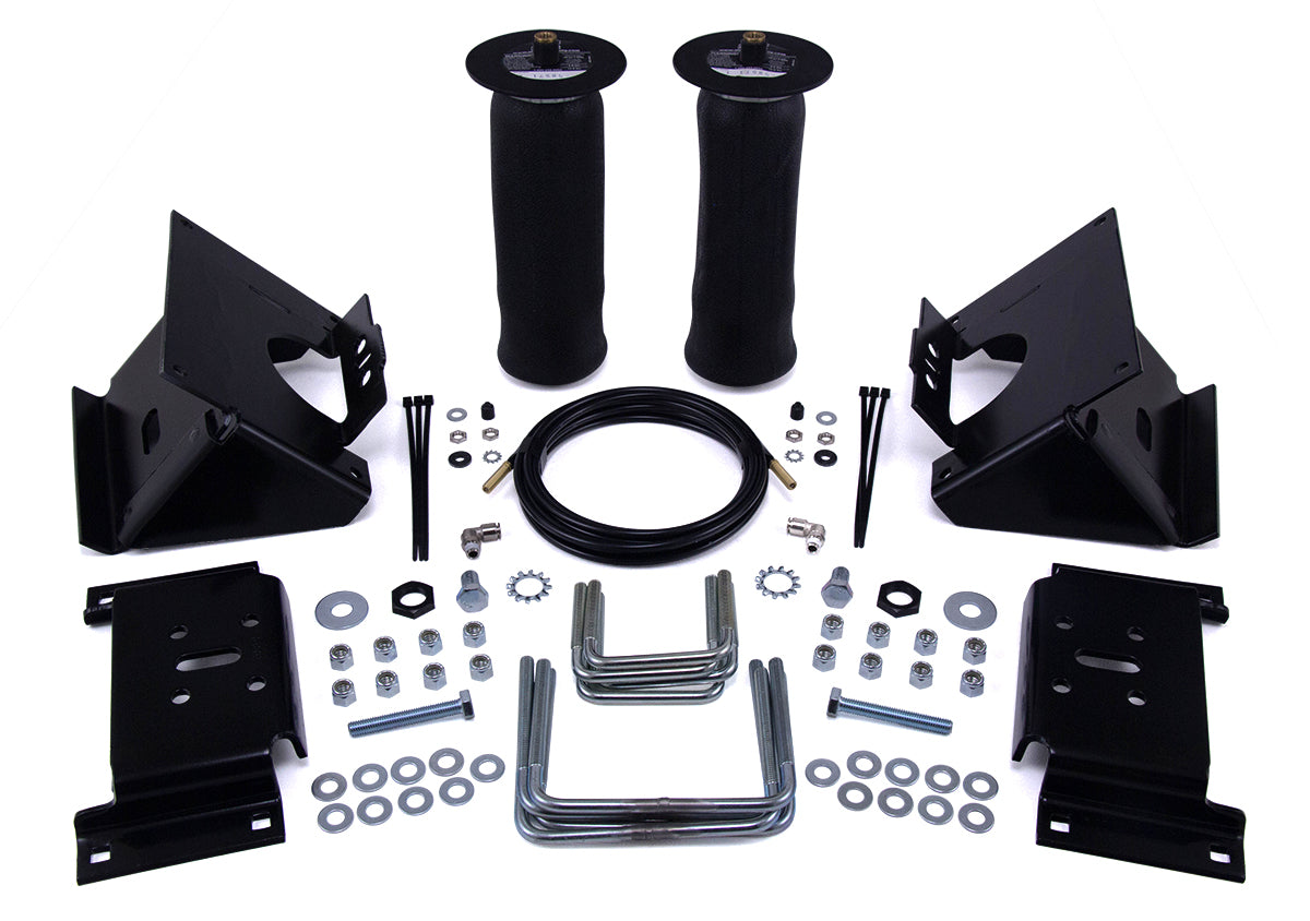 Air Lift RideControl air helper springs are air-adjustable from 5 to 100 PSI and have up to 2,000 pounds of leveling capacity, right up to the manufacturer's recommended Gross Vehicle Weight Rating.