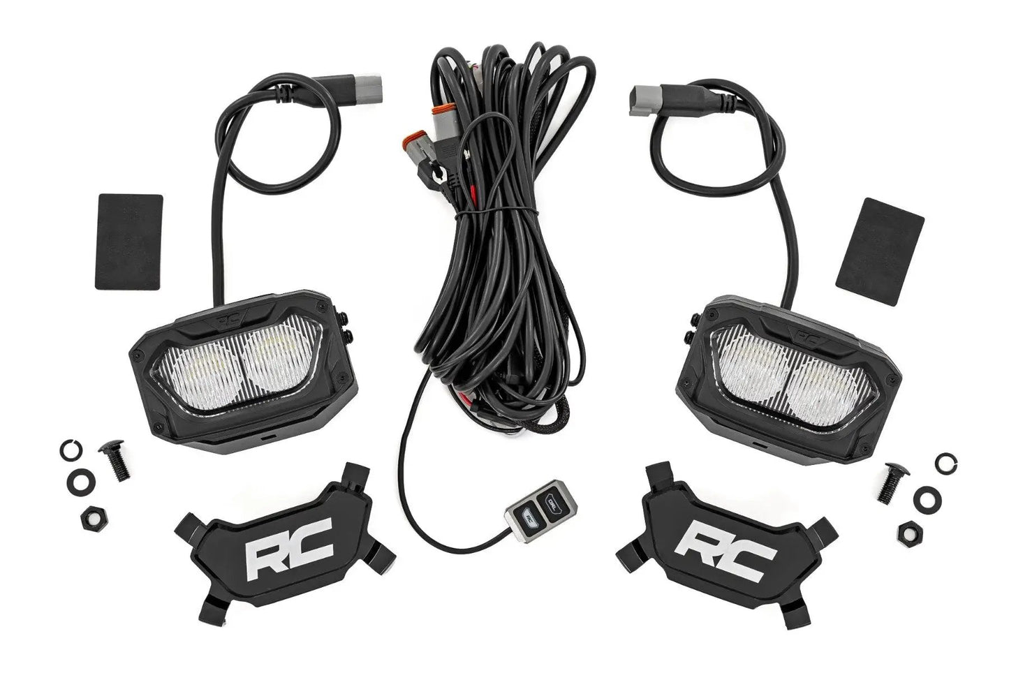 Rough Country 5 Inch Light Pods | White/Amber DRL | Flood | Pair by Rough Country