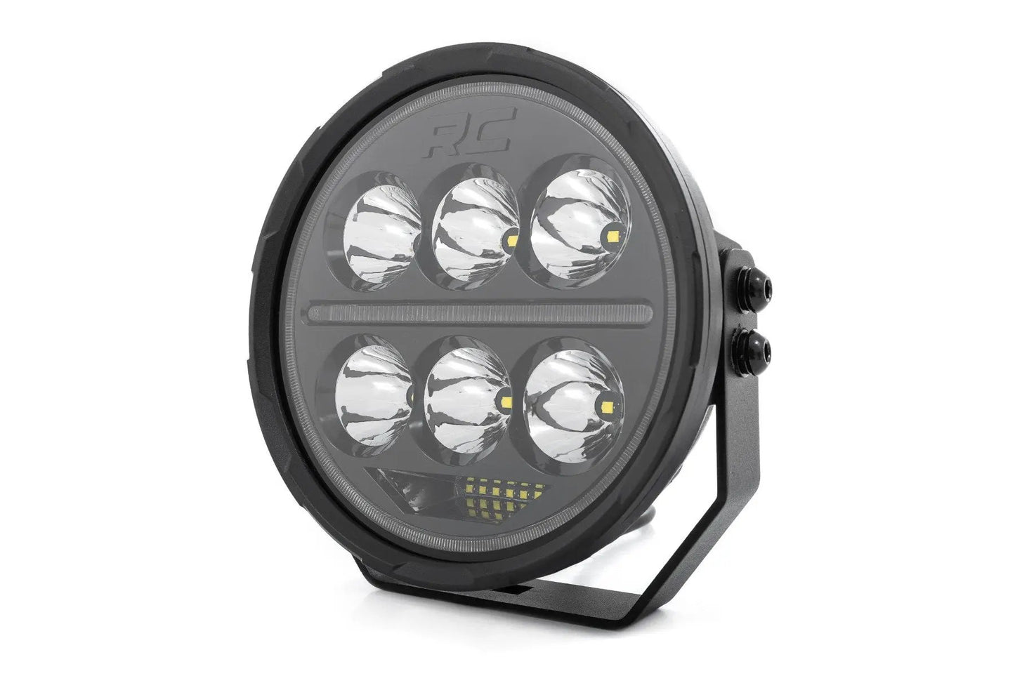 Rough Country Black Series Halo LED Light Pair | White/Amber DRL | 6.5 Inch | Round by Rough Country