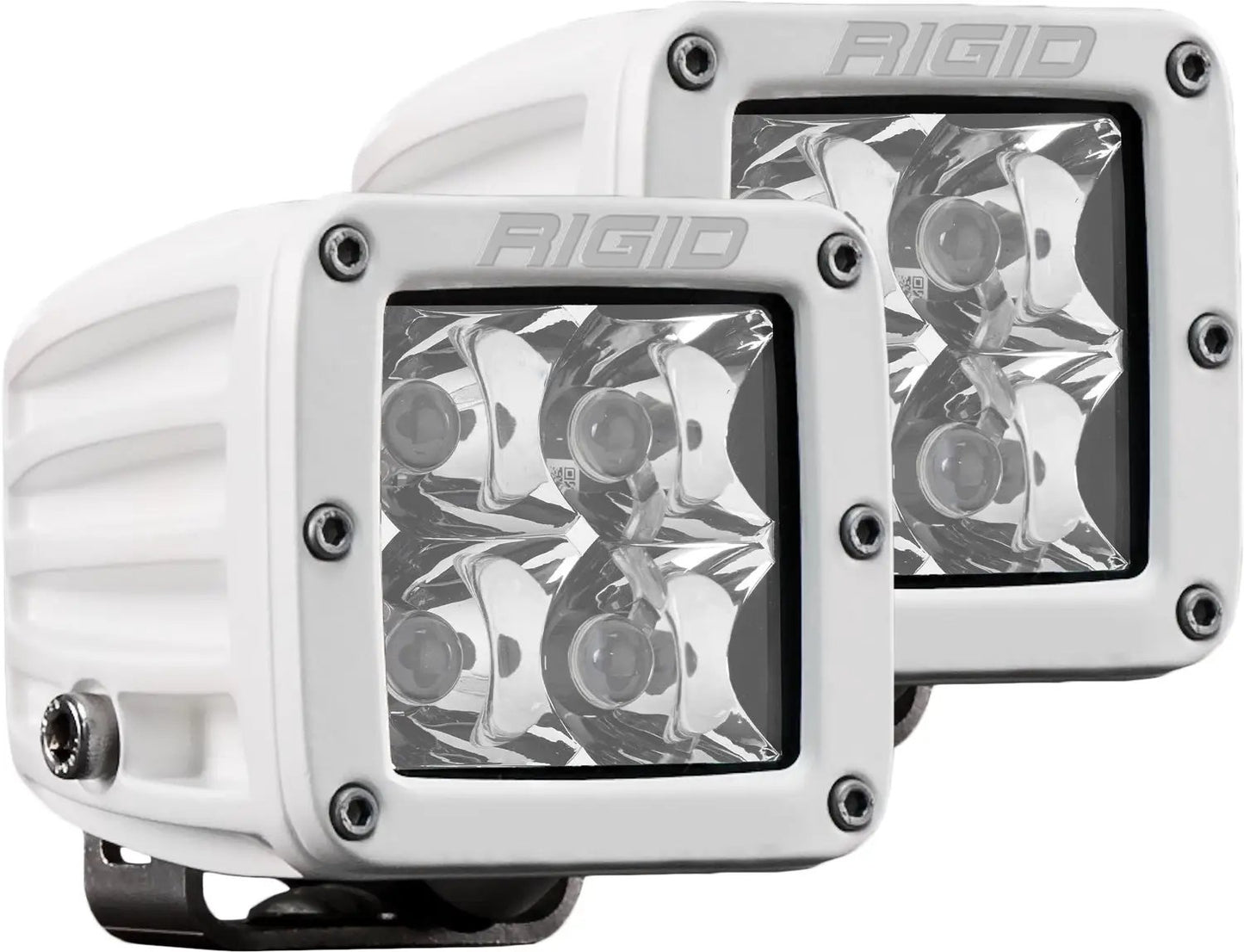 RIGID Industries D-Series PRO LED Light, Spot Optic, Surface Mount, White Housing, Pair by RIGID Industries