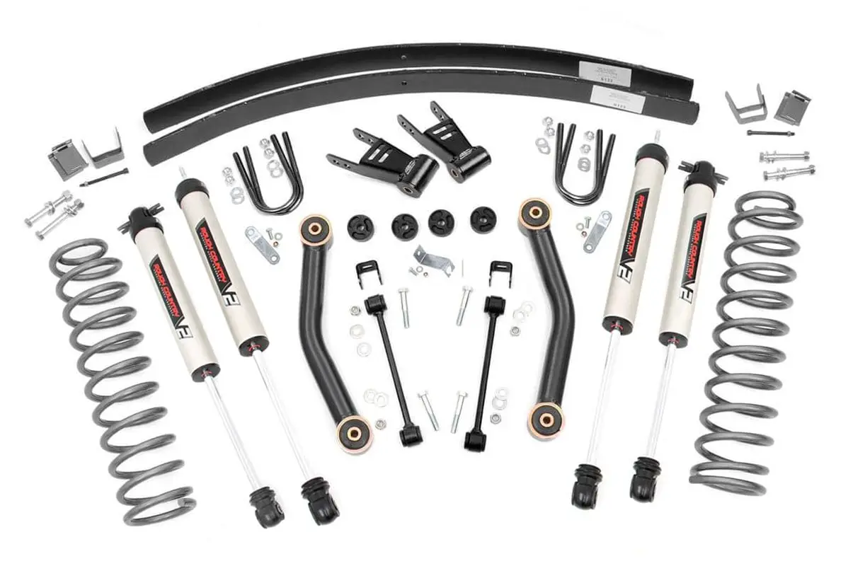 Rough Country 4.5 Inch Lift Kit | V2 | Rear AAL | Jeep Cherokee XJ 2WD/4WD (1984-2001) by Rough Country
