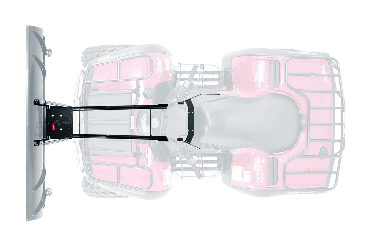 Warn Center Plow Mount for Kawasaki Prarie and Brute Force. Requires WARN 103790 ProVantage II ATV Center Mount Pushtube and any length of WARN ProVantage II Blade