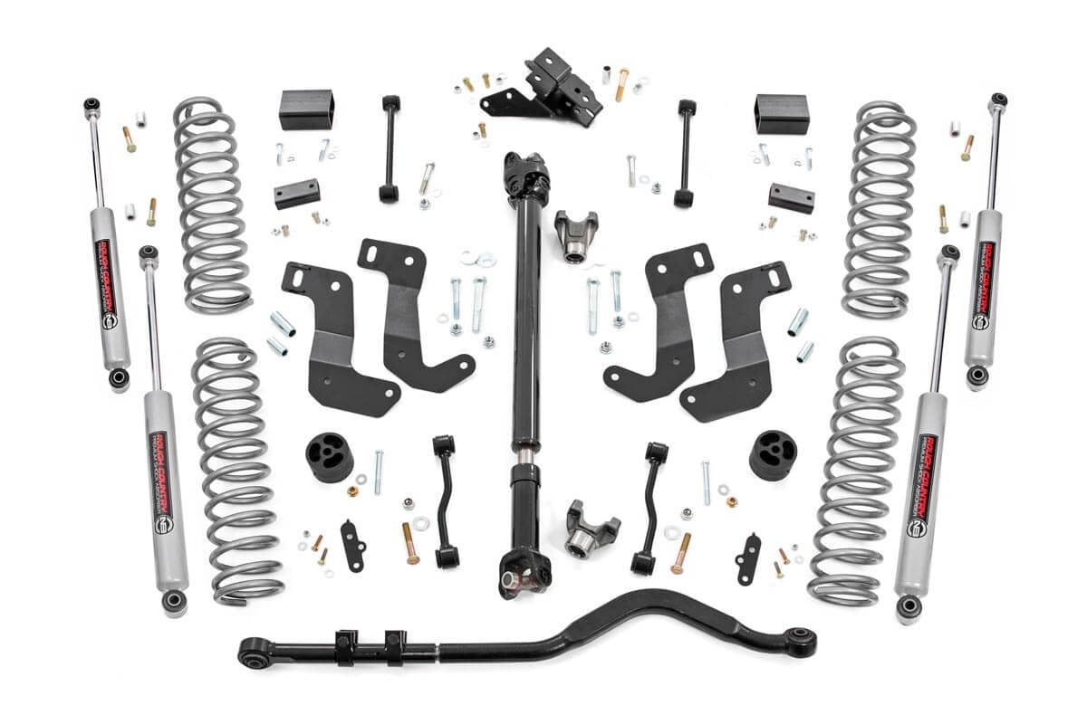 Rough Country 3.5 Inch lift Kit | C/A Drop | FR D/S | Jeep Wrangler Unlimited 4WD (24-26)