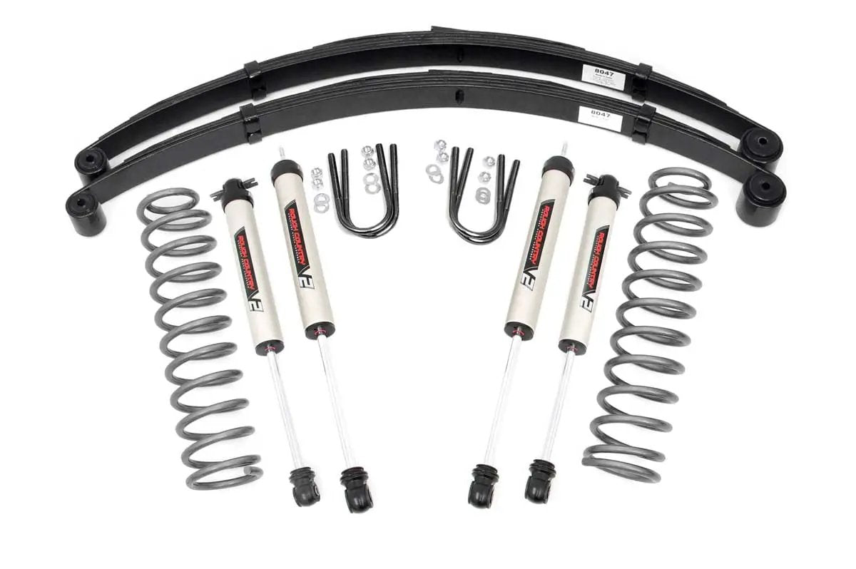 Rough Country 3 Inch Lift Kit | RR Springs | V2 | Jeep Cherokee XJ 2WD/4WD (1984-2001) by Rough Country