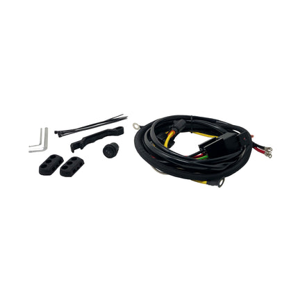 KC HiLiTES KC FLEX ERA(R) LED Light Bar wire harness comes complete with a 60 Amp Relay, 3-Position Rocker Switch, Fuses, and Mounting Hardware.