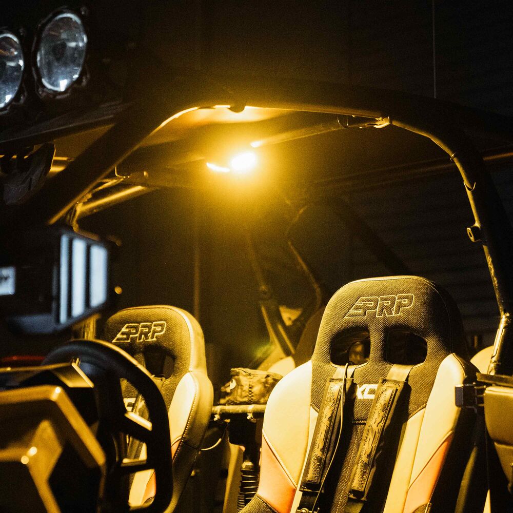 KC HiLiTES The Dual Cyclone Dome Light Mount is a high-output, roll cage-mounted dome light mount for the crowd-favorite KC Cyclone V2 lights. It features a cast aluminum housing for two cyclone lights and a sealed push-button switch.