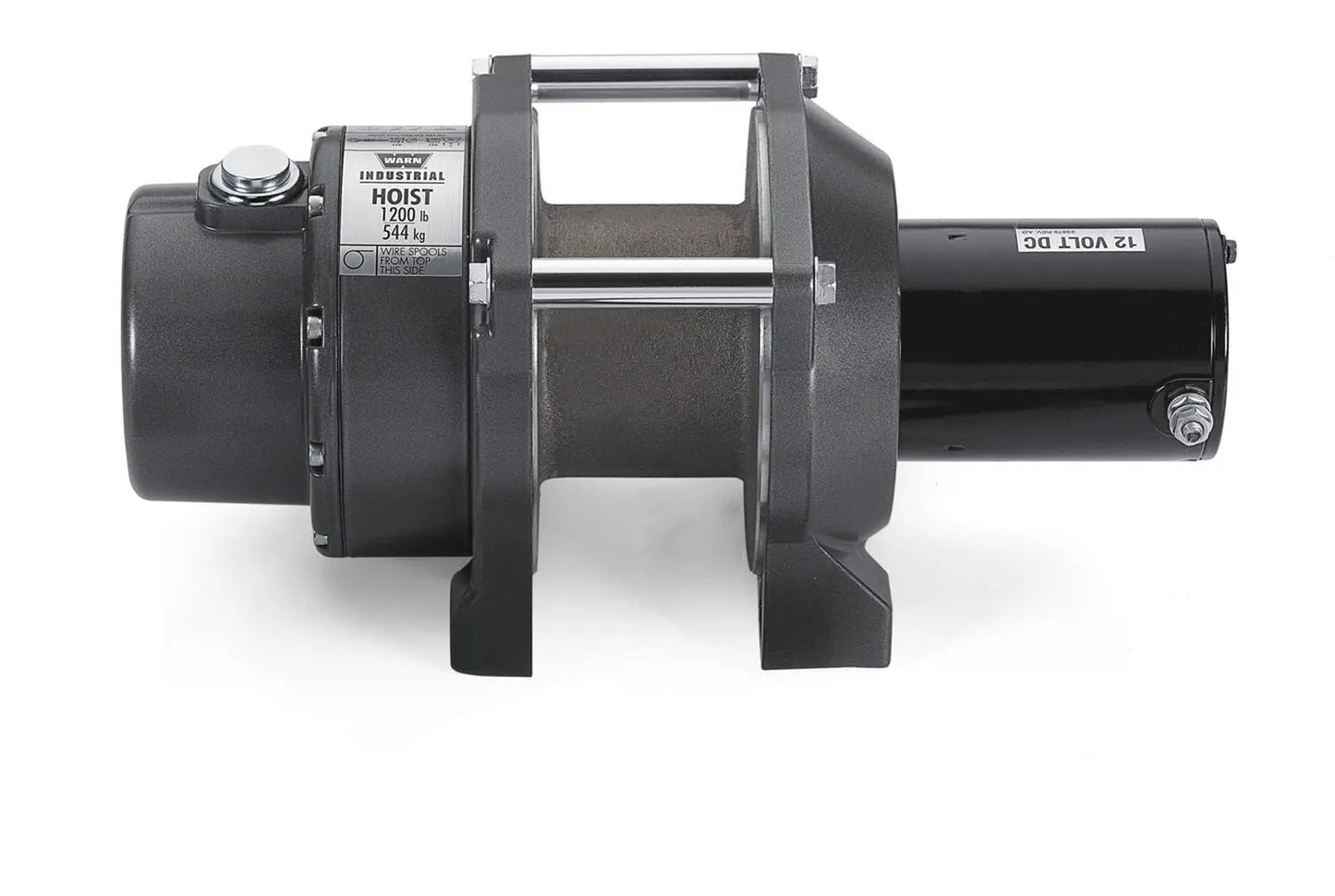 Warn 12 Volt Electric; 1200 Pound Line Pull Capacity; Without Rope; Without Fairlead; Without Remote; 216:1 Gear Reduction; Automatic Cone Brake by Warn