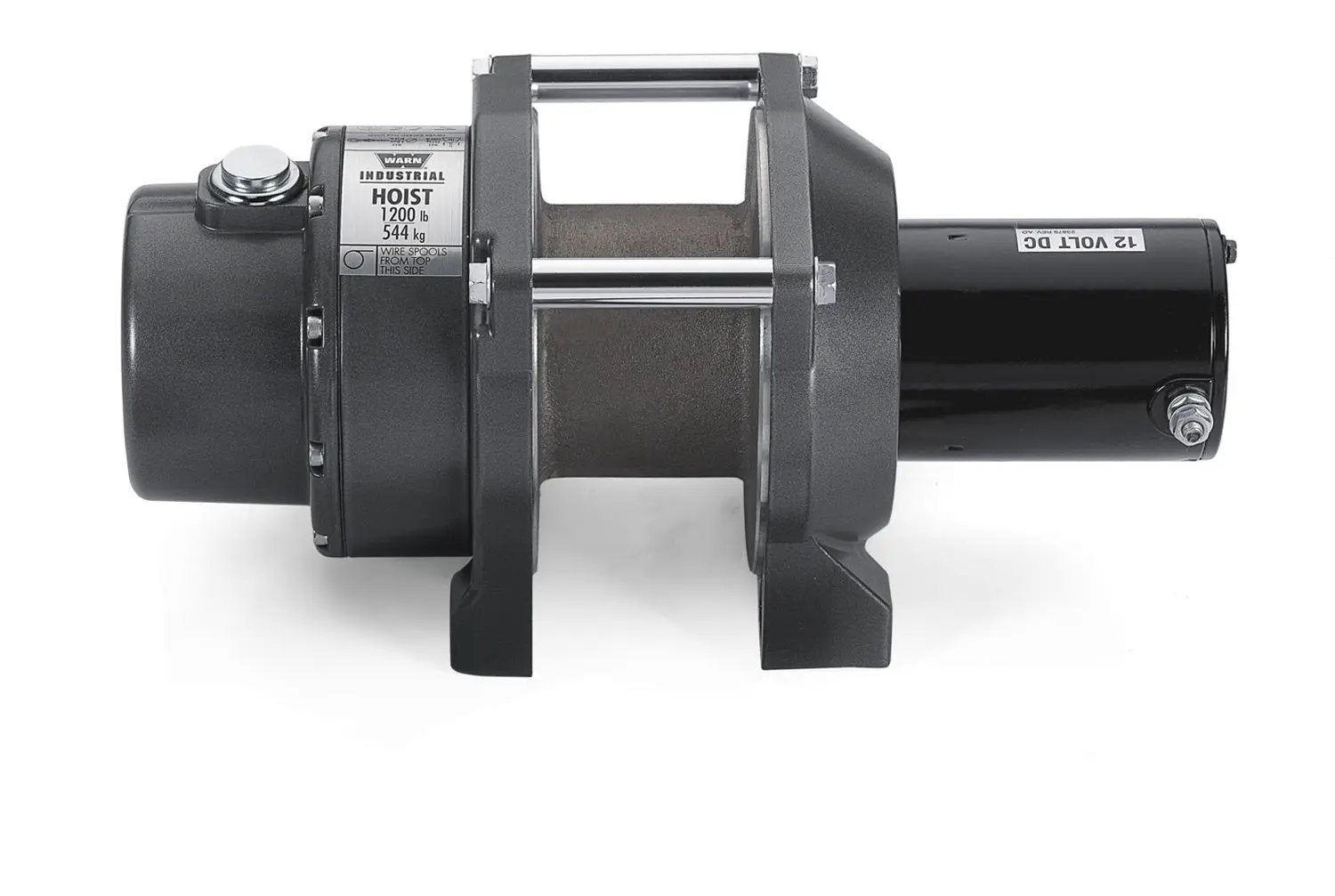 Warn 12 Volt Electric; 1200 Pound Line Pull Capacity; Without Rope; Without Fairlead; Without Remote; 216:1 Gear Reduction; Automatic Cone Brake by Warn