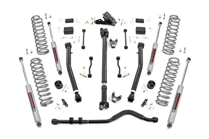 Rough Country 3.5 Inch Lift Kit | Adj Lower | FR D/S | Jeep Wrangler JL 4WD (2018-2023) by Rough Country