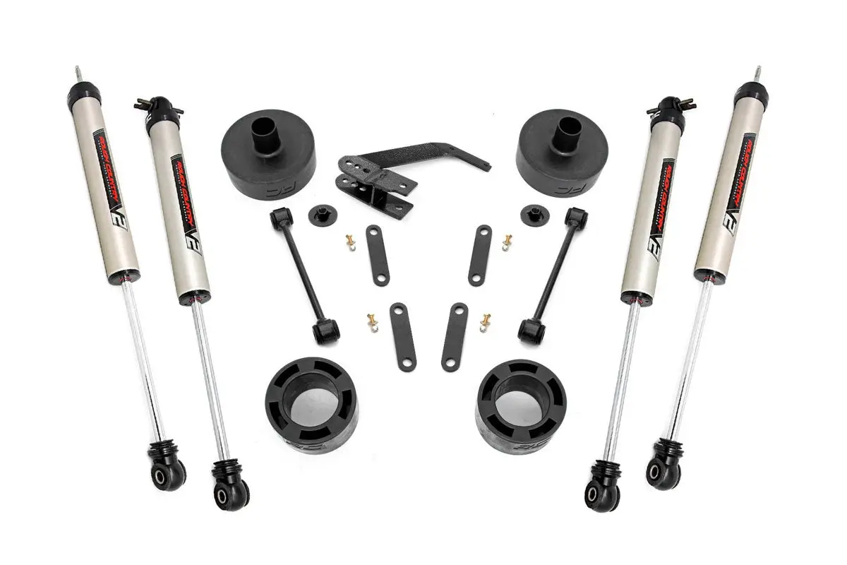 Rough Country 2.5 Inch Lift Kit | Spacers | V2 | Jeep Wrangler JK/Wrangler Unlimited (07-18) by Rough Country