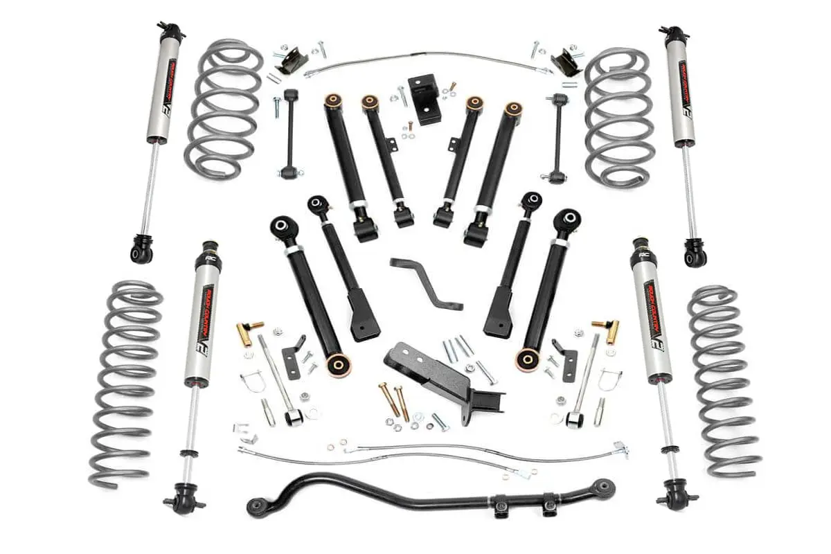 Rough Country 4 Inch Lift Kit | X-Series | V2 | Jeep Wrangler TJ (97-06)/Wrangler Unlimited (04-06) by Rough Country
