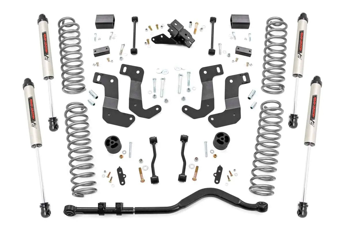 Rough Country 3.5 Inch Lift Kit | C/A Drop | Stage 1 | V2 | Jeep Wrangler Unlimited (18-23) by Rough Country