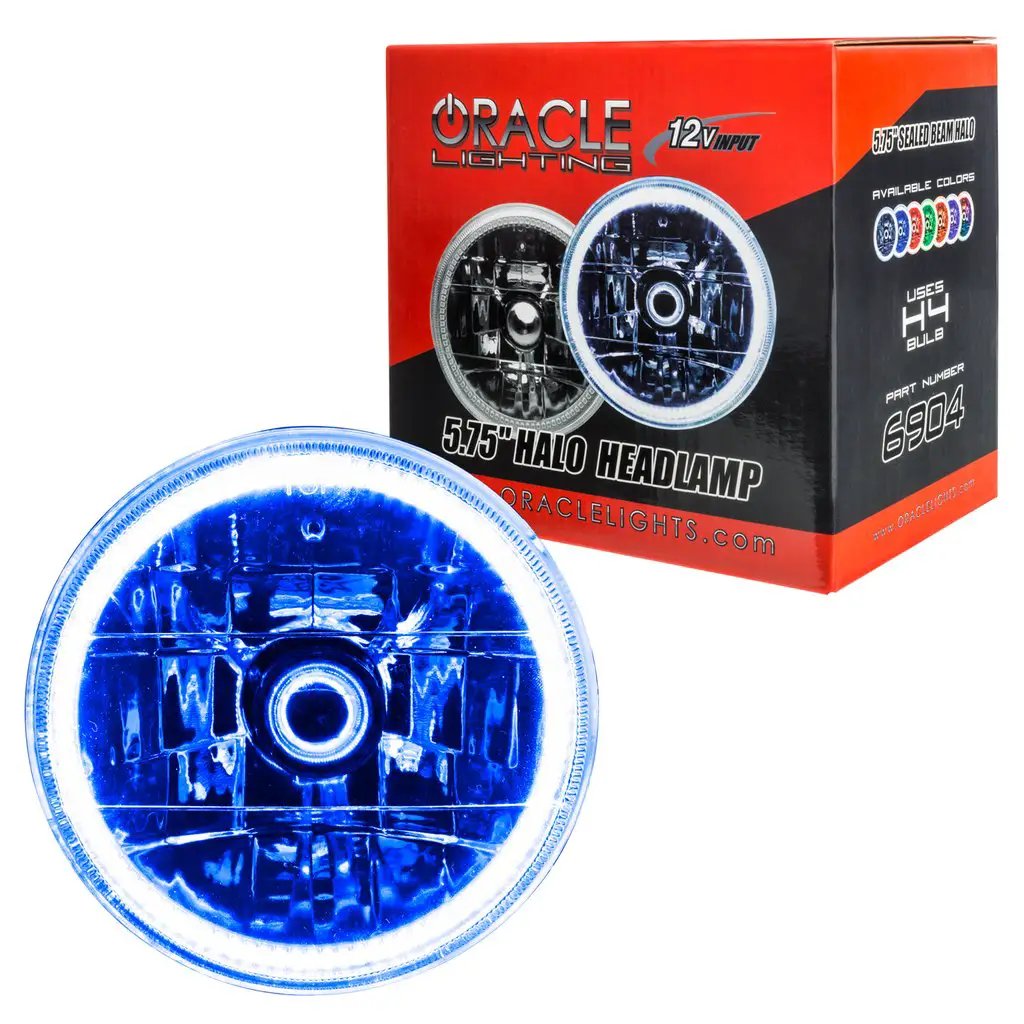 ORACLE Lighting Pre-Installed Lights 5.75 IN. Sealed Beam - Blue Halo by Oracle Lighting