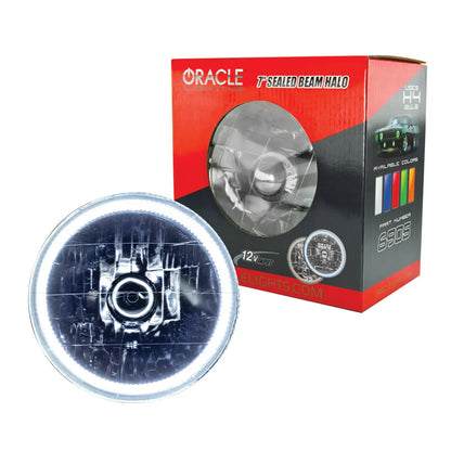 ORACLE Lighting Pre-Installed Lights 7 IN. Sealed Beam - White Halo by Oracle Lighting