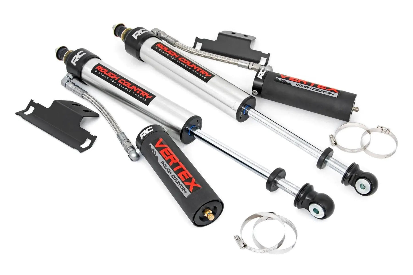 Rough Country Vertex 2.5 Reservoir Rear Shocks | 3" | Toyota Tacoma 2WD/4WD (2005-2023) by Rough Country